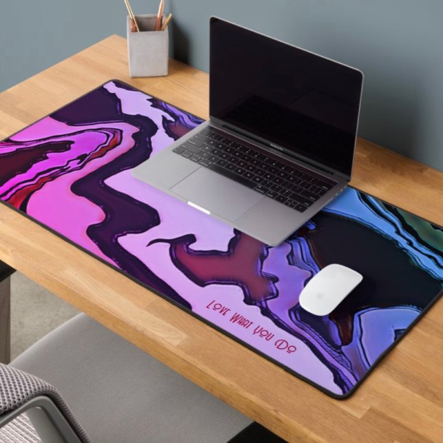 Fun Abstract Colourful Modern Custom Quote Desk Mat (Creator Uploaded)