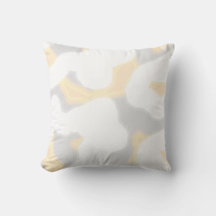fun abstract modern grey white peach artistic cushion