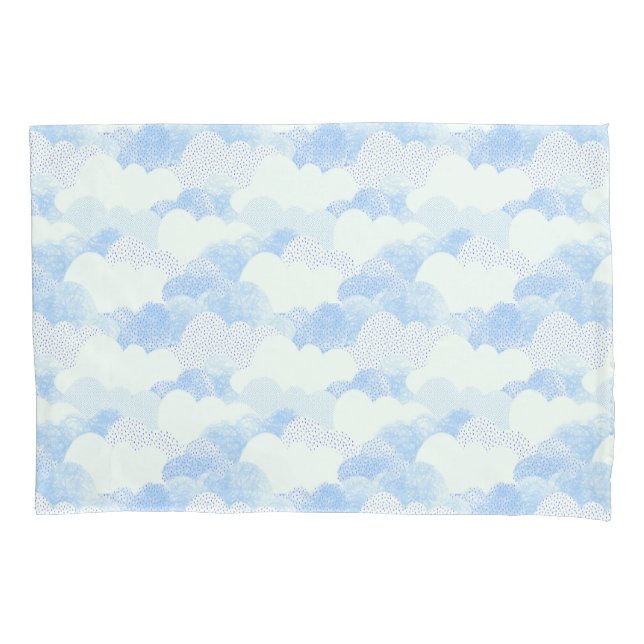 Fun Abstract Modern Rain Cloud Pattern Pillowcase (Front)