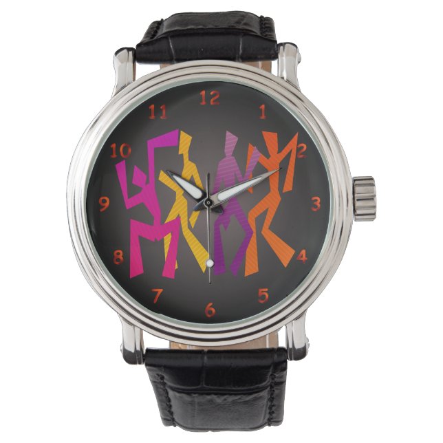 Fun Abstract Multi-Colour Dancing Watch (Front)