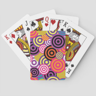 Fun Abstract Psychedelic Circle Pattern Playing Cards