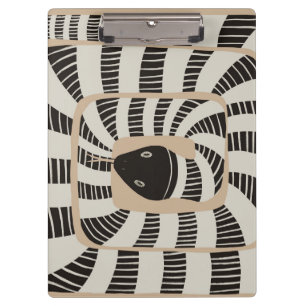 Fun Abstract Striped Banded Snake Snake Lovers Clipboard