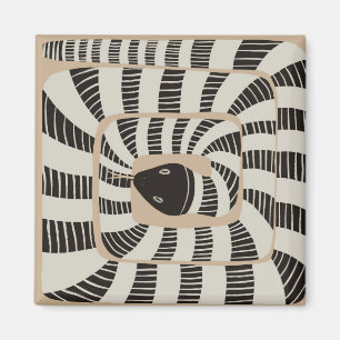 Fun Abstract Striped Banded Snake   Snake Lovers Magnet