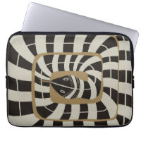 Fun Abstract Striped Snake in Brown Neutral Tones