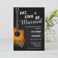 Fun Acoustic Guitar Diamonds Black Photo Wedding