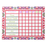 Fun ADHD Girl’s Women’s Weekly Reminder Planner