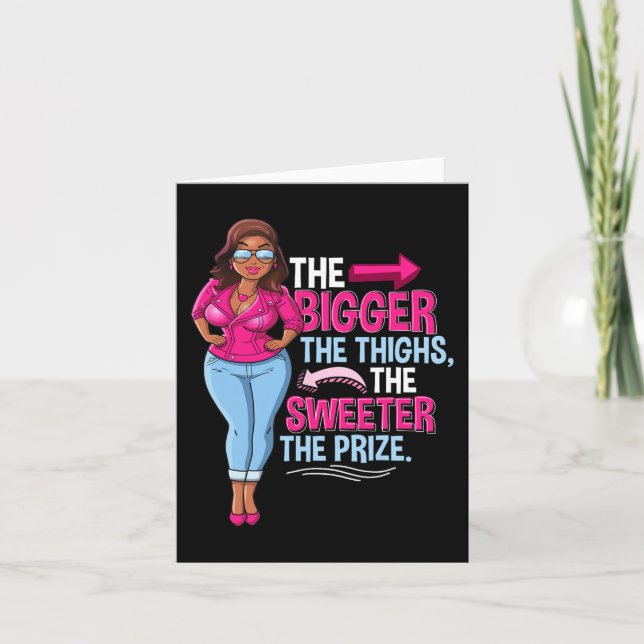 Fun African American Black Woman  Card (Front)