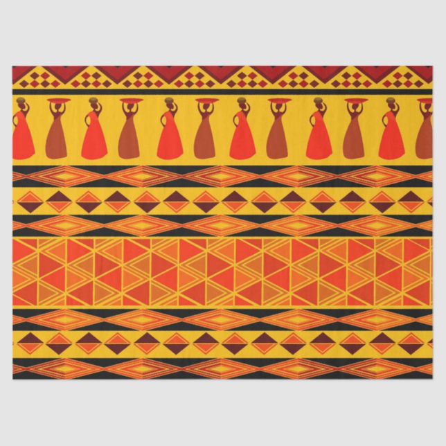 Fun African Tribal pattern party tissue paper (Front)