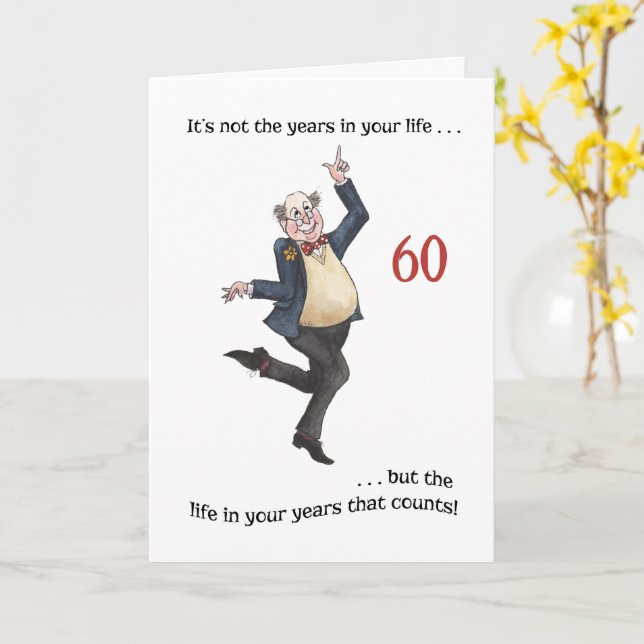 60th Birthday Card For Men Women Funny 60th Birthday Cards 8 thumbnail image