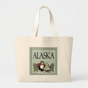Fun Alaska Winter Design T-shirt Gift Large Tote Bag
