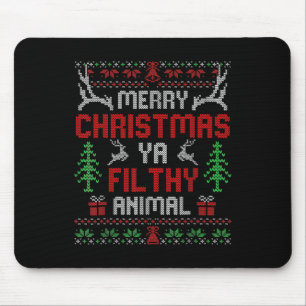 Fun Alone At Home Movies Merry Christmas You Filty Mouse Mat