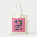 Fun Alphabet Typography in Pink Tote Bag<br><div class="desc">Step out in style with this fun alphabet typography tote bag in pink.</div>