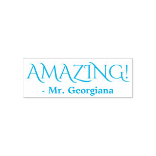 Fun "AMAZING!" Teacher Rubber Stamp