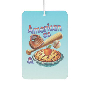 Fun American as Baseball & Apple Pie Car Air Freshener