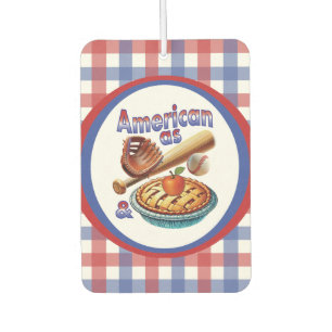 Fun American as Baseball & Apple Pie  Car Air Freshener
