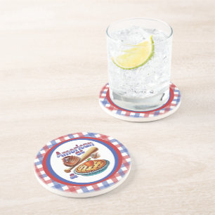 Fun American as Baseball & Apple Pie  Coaster