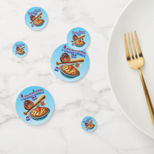 Fun American as Baseball & Apple Pie Confetti