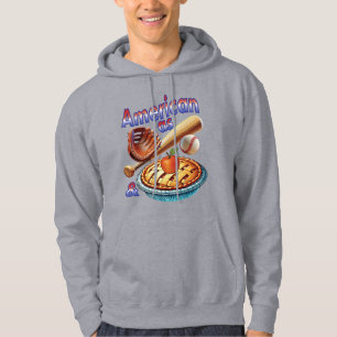 Fun American as Baseball & Apple Pie  Hoodie