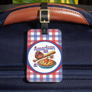 Fun American as Baseball & Apple Pie Luggage Tag