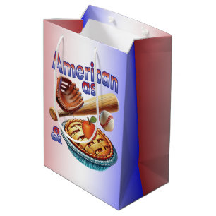 Fun American as Baseball & Apple Pie Medium Gift Bag