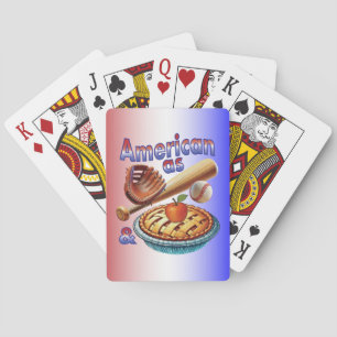 Fun American as Baseball & Apple Pie Playing Cards