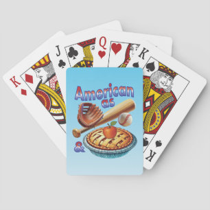 Fun American as Baseball & Apple Pie Playing Cards