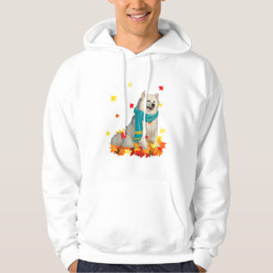 Fun American Eskimo Thanksgiving Autumn Dog Lover Hoodie