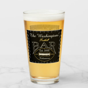 Fun American Football Bar Drinkware Beer Pint Beer Glass