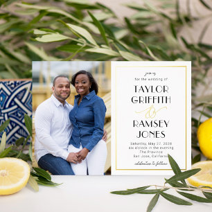 Fun Ampersand FOIL Editable Colour Photo Wedding