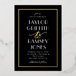 Fun Ampersand FOIL Editable Colour Wedding