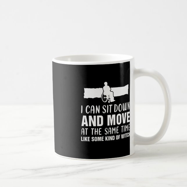 Fun Amputee People in Wheelchair Handicap Person D Coffee Mug (Right)