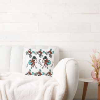 fun and bright horse design cushion