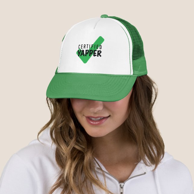 Fun And Catchy "Certified Yapper" Trucker Hat (In Situ)