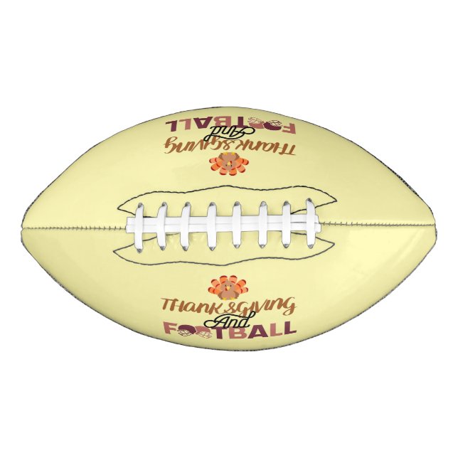 Fun and Catchy Thanksgiving Design Football American Football (Front)