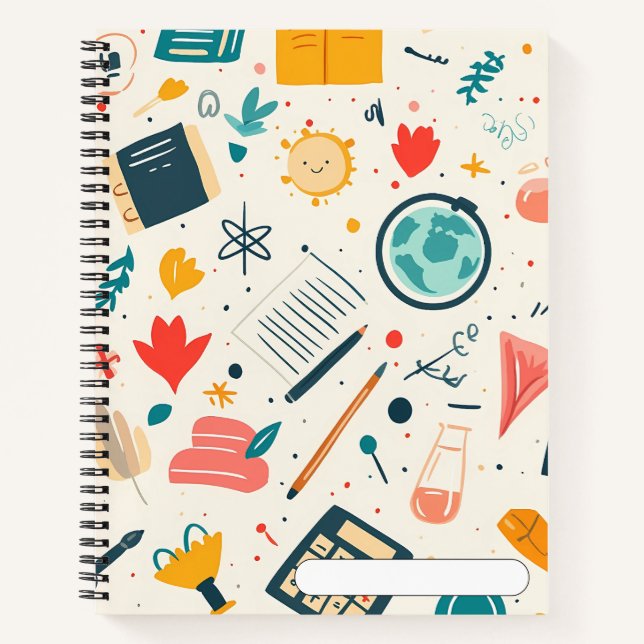 Fun and Colourful "Back to School" Notebook (Front)