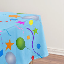 Fun and Colourful Balloons and Stars on LIGHT BLUE