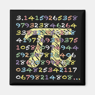Fun and Colourful Chalkboard-Style Pi Calculated Magnet