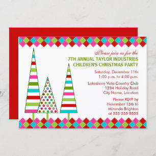 Fun and Colourful Christmas Party Invitation
