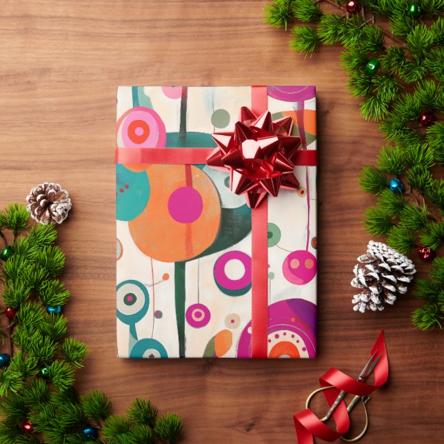 Fun and Colourful Circles Wrapping Paper (Holiday Gift)