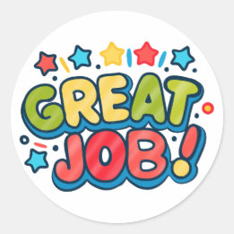Fun and Colourful Great Job Reward Stickers