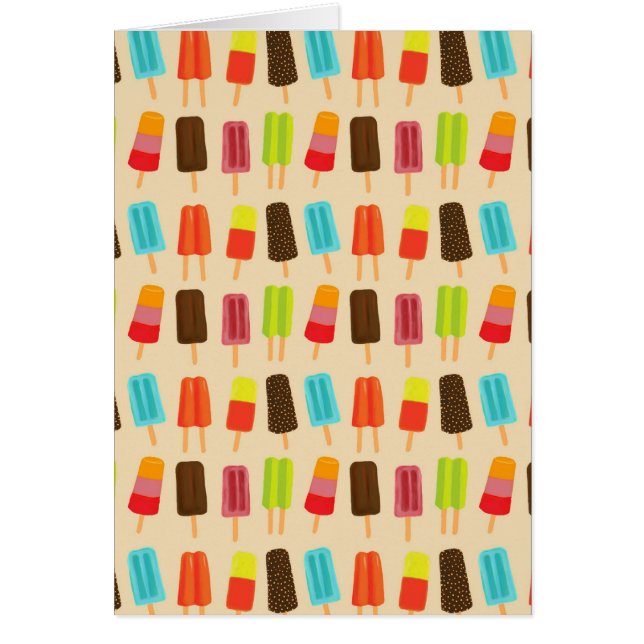 Fun and Colourful Popsicles Retro Pattern (Front)
