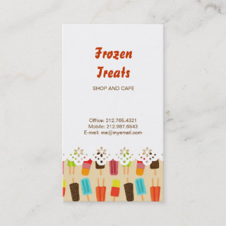Fun and Colourful Popsicles Retro Pattern Business Card