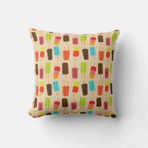 Fun and Colourful Popsicles Retro Pattern Cushion