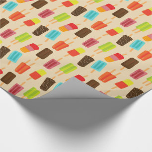 Fun and Colourful Popsicles Retro Pattern Wrapping Paper