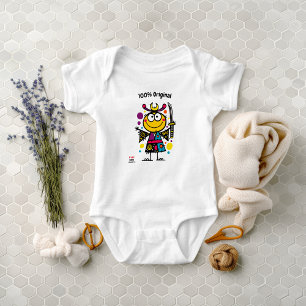 Fun and Colourful Samurai Emoji Toddler Baby Bodysuit