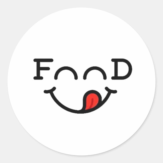 fun and creative Food Lovers Stickers Design (Front)