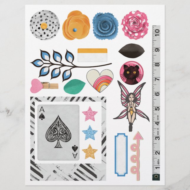 Fun and Cute Collection of Ephemera for Papercraft (Front)