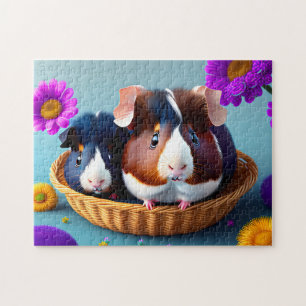 Fun and cute guinea pigs jigsaw puzzle