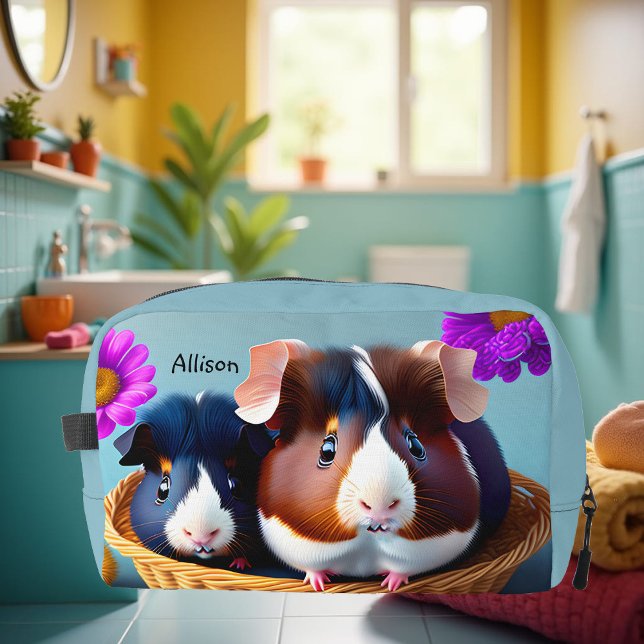 Fun and cute guinea pigs, personalised kids  dopp kit (Creator Uploaded)