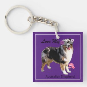 Fun and Cute Love My Aussie Key Ring
